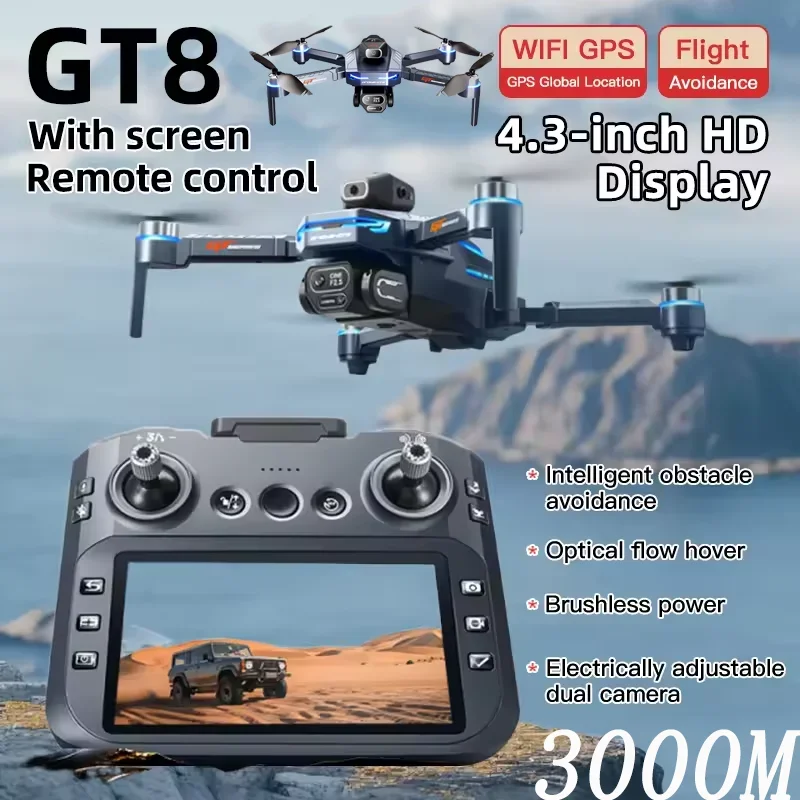 Drone Gimbal 2 Axis - Nouveau drone GT8 2026 GPS 8K