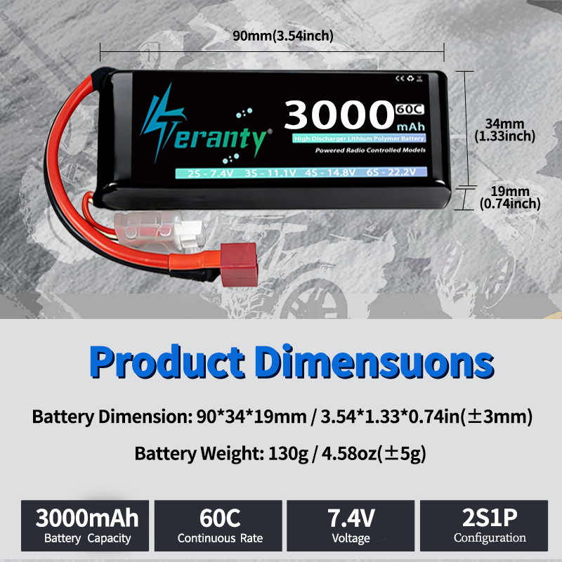 Batterie Lipo TERANTY 2S 3000m - Drone Gimbal Controller avis et prix