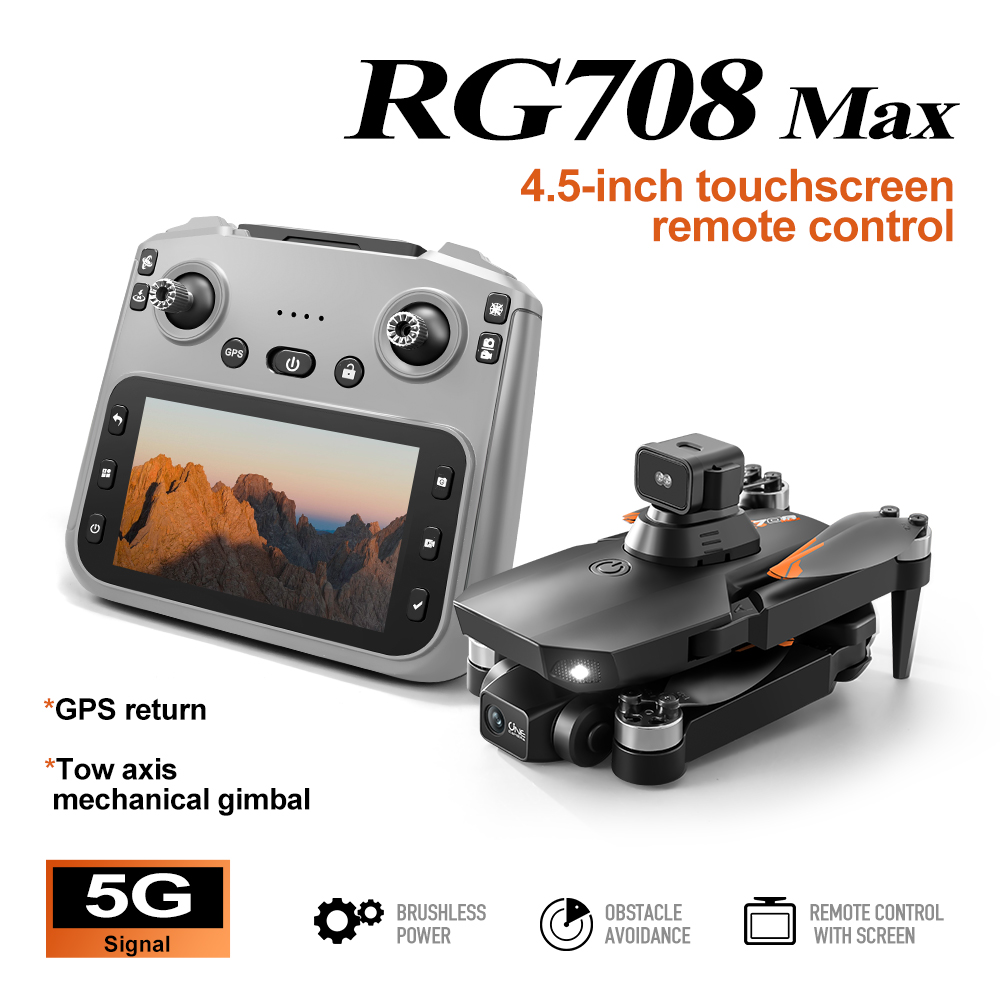 Drone sans balais RG708 MAX, c - Drone Gimbal 2 Axis avis et prix