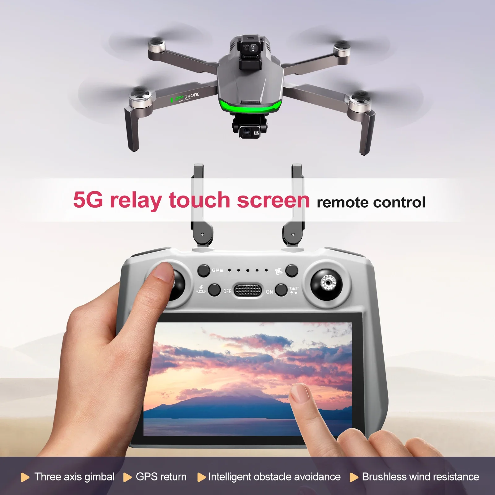 Drone GPS S155 avec cardan 3 a - Drone Gimbal 2 Axis avis et prix